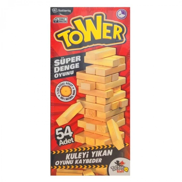 TOTTERIQ KIDS 7314 TOWER AHŞAP DENGE OYUNU