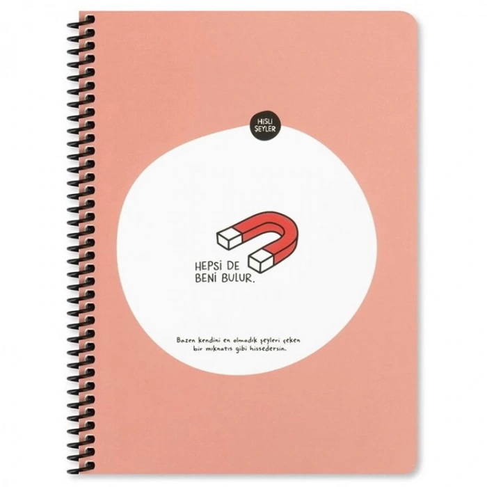 KESKİN HİSLİ ŞEYLER 16X22 SERT KAPAK KARELİ STİCKERLİ DEFTER 80yp.- HEPSİ DE BENİ ULUR