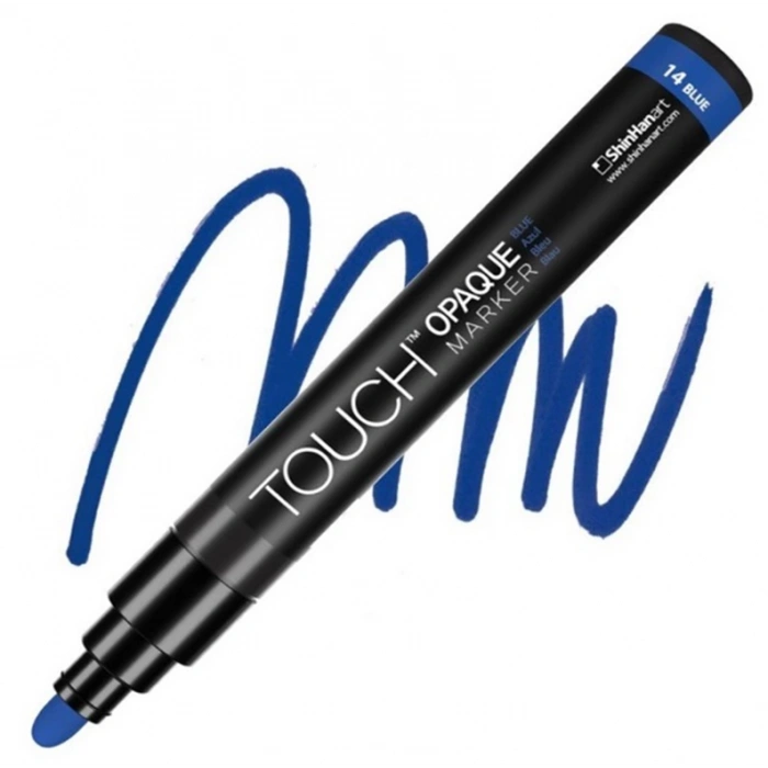 TOUCH OPAQUE SU BAZLI MARKER KALEM 1.5-2.3mm - MEDIUM PACK BLUE 14 - SH8613003-2022