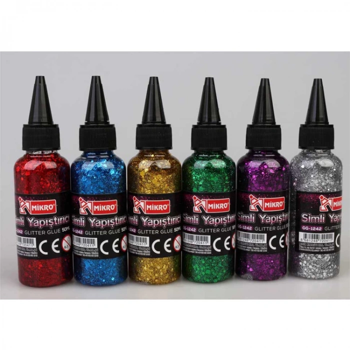 MİKRO GG-1242 50ML RENKLİ SİMLİ YAPIŞTIRICILAR