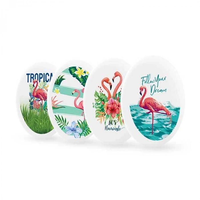 SİLKA SG20 FLAMİNGO DESENLİ ELİPS SİLGİ TEKLİ PVC KUTULU