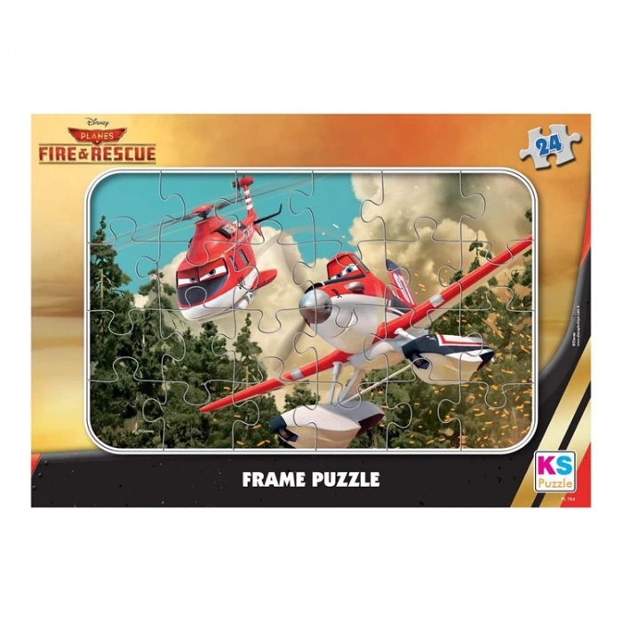 KS GAMES PL 704 DISNEY PLANES FIRE & RESCUE FRAME YAPBOZ/PUZZLE 24 PARÇA  3+