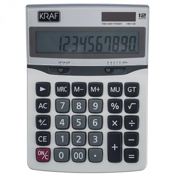 KRAF 12 HANE MASA ÜSTÜ HESAP MAKİNESİ HM-145