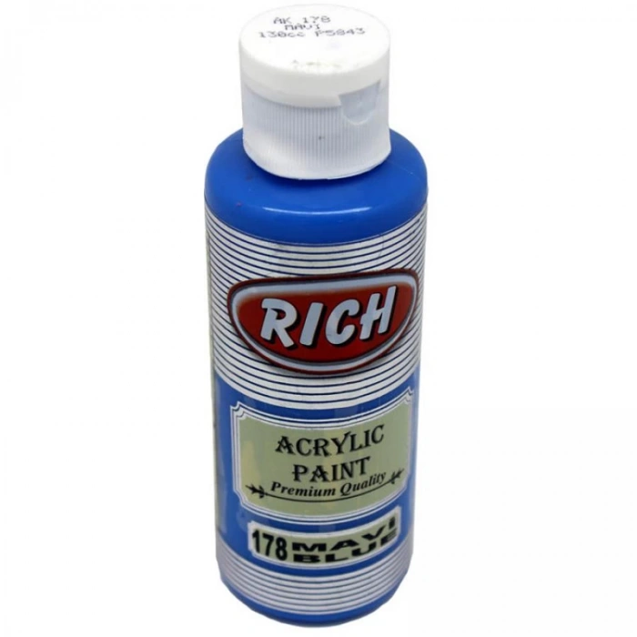 RİCH AKR-120-178 AKRİLİK BOYA 120 CC MAVİ