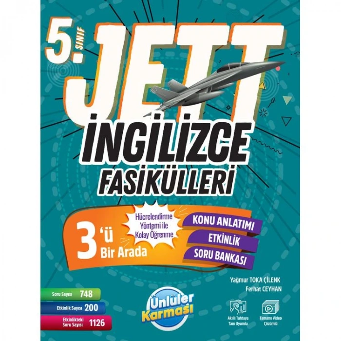 ÜNLÜLER KARMASI 5. SINIF JETT İNGİLİZCE FASİKÜLLERİ