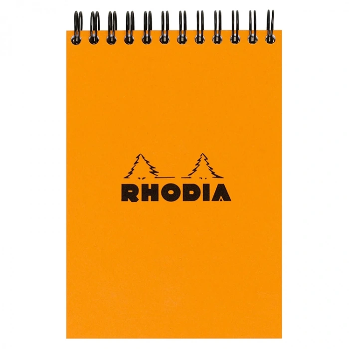 RHODIA 105x148mm A-6 KARELİ SPİRALLİ BLOKNOT TURUNCU KAPAK 80 YP.