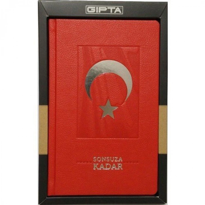 GIPTA SONSUZA KADAR İPLİKLİ DİKİŞLİ DERİ SERT KAPAK 13X21 120YP. ÇİZGİLİ DEFTER 6501