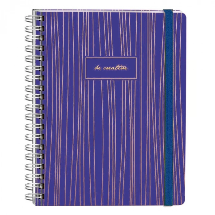 VICTORIAS JOURNALS 0067 BE CRATIVE 17x24cm SPİRALLİ SERT KAPAK 90gr. 96YP. ÇİZGİLİ DEFTER