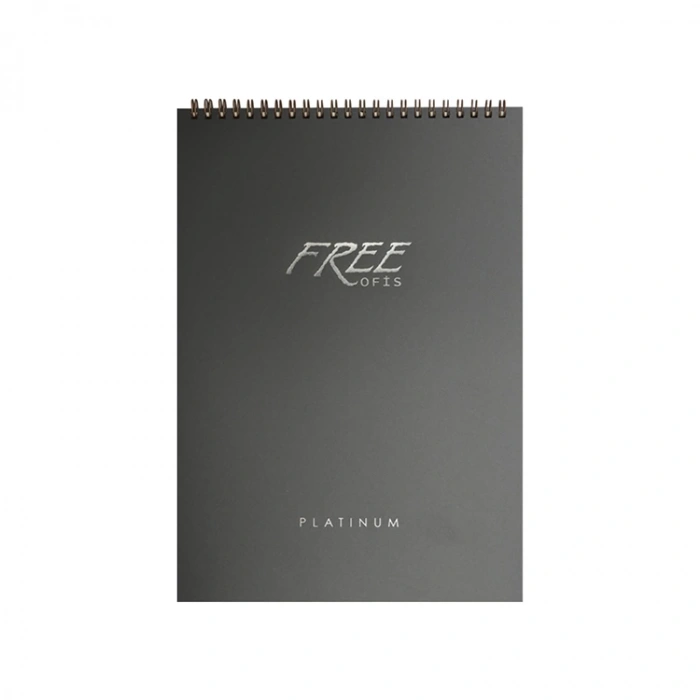 KESKİN FREE PLATİNUM PP KAPAK SPİRALLİ BLOKNOT A5 80 YP. KARELİ