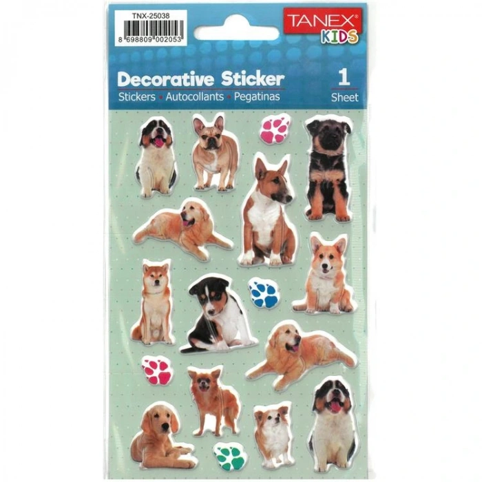 TANEX KIDS TNX-25038 DEKORATİF ETİKETLER - KÖPEK SERİSİ STICKER