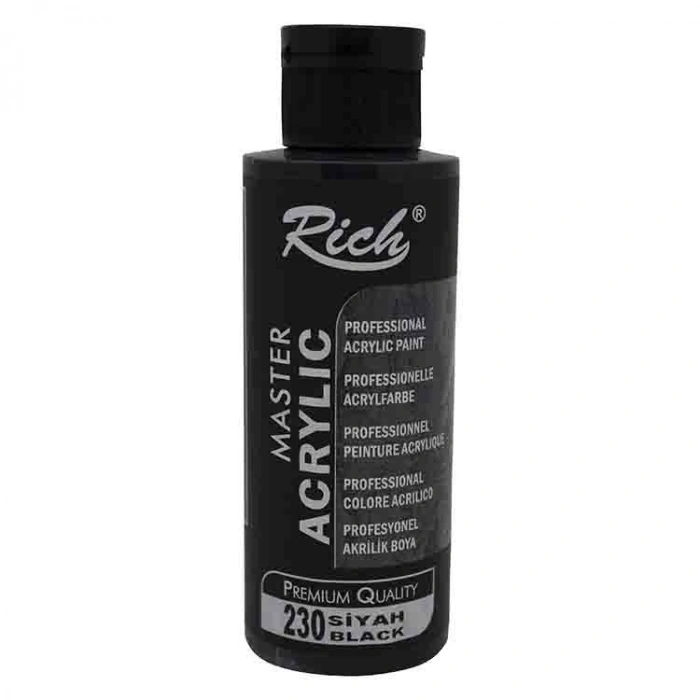RİCH AKR-120-230 AKRİLİK BOYA 120 CC SİYAH