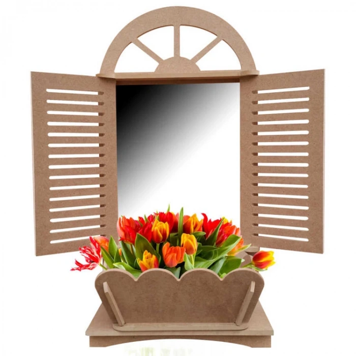 TEKNOPOİNT AHŞAP Ç10 BÜYÜK SAKSILI PENCERE