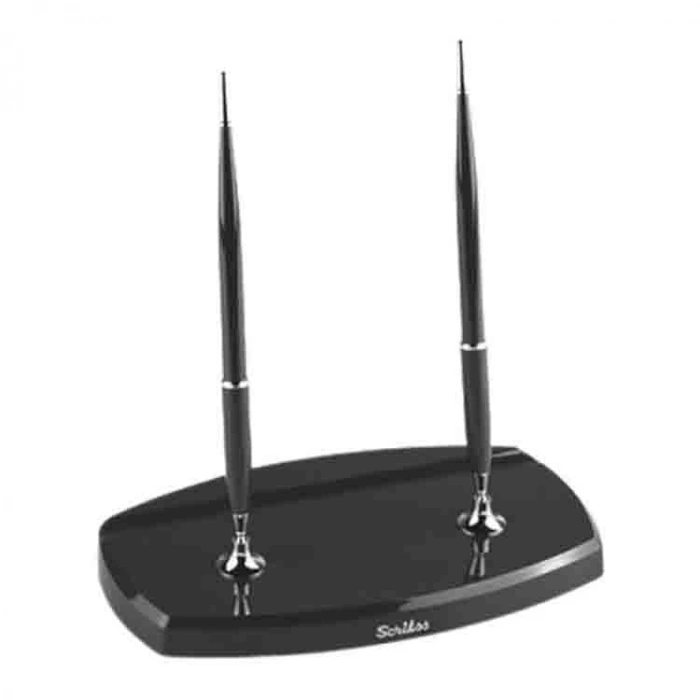 SCRIKSS 17 MASA TAKIMI DOLMA KALEM+TÜKENMEZ SİLVER SİYAH