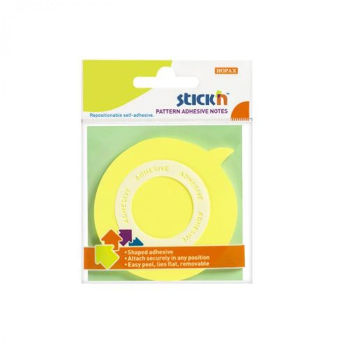 GIPTA STICKN 70X70 BALON ŞEKİLLİ SARI YAPIŞKANLI NOTLUK 50 YP.