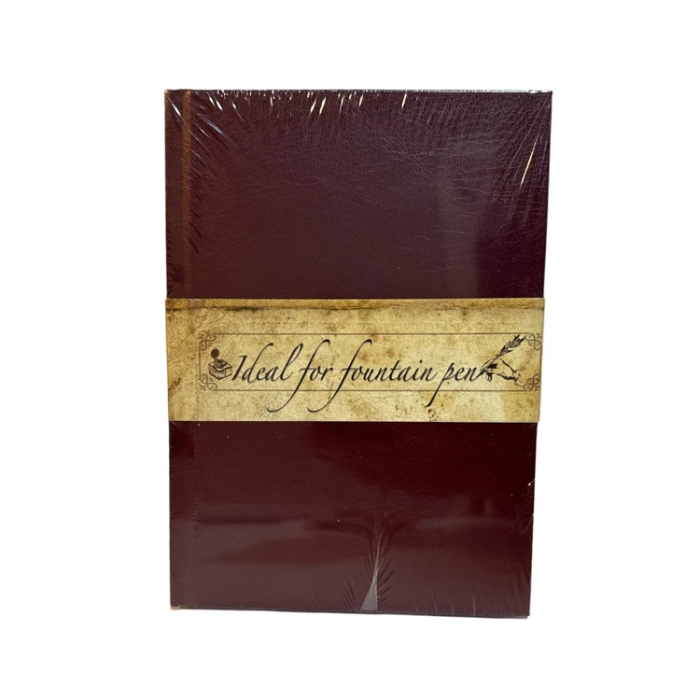 DEFFTER DOLMA KALEM DEFTERİ 15.5x21.5cm SERT KAPAK ÇİZGİSİZ 96 YP.- BORDO