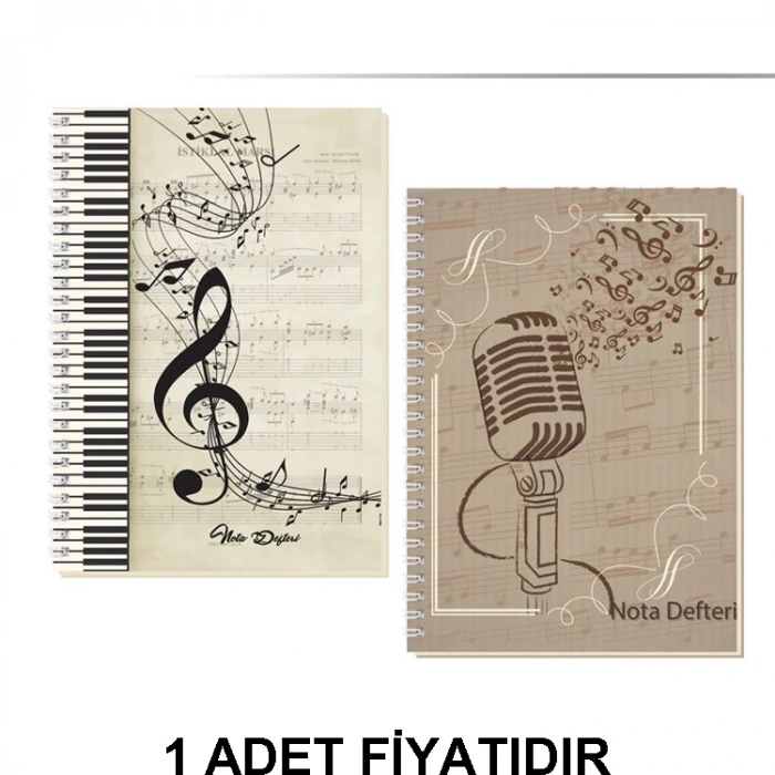 KESKİN COLOR SERT KAPAK MÜZİK DEFTERİ A4 SPİRALLİ 80 YP.