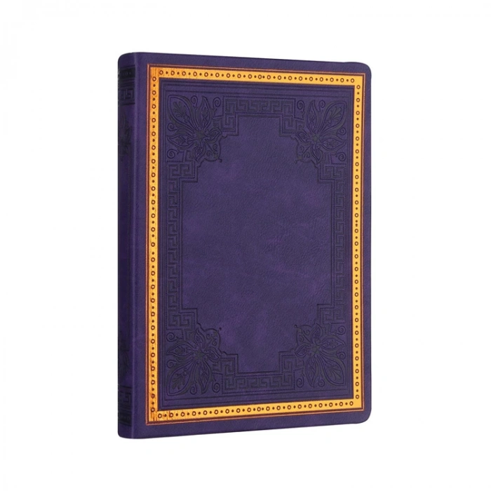 VICTORIAS JOURNALS 1180 VINTAGE OLD BOOK 14x20cm 80gr.160YP. ÇİZGİLİ DEFTER MOR