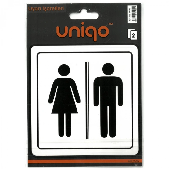 CREA UNIQO UYARI ETİKETİ - KADIN ERKEK FİGÜRLÜ 2Lİ  1402