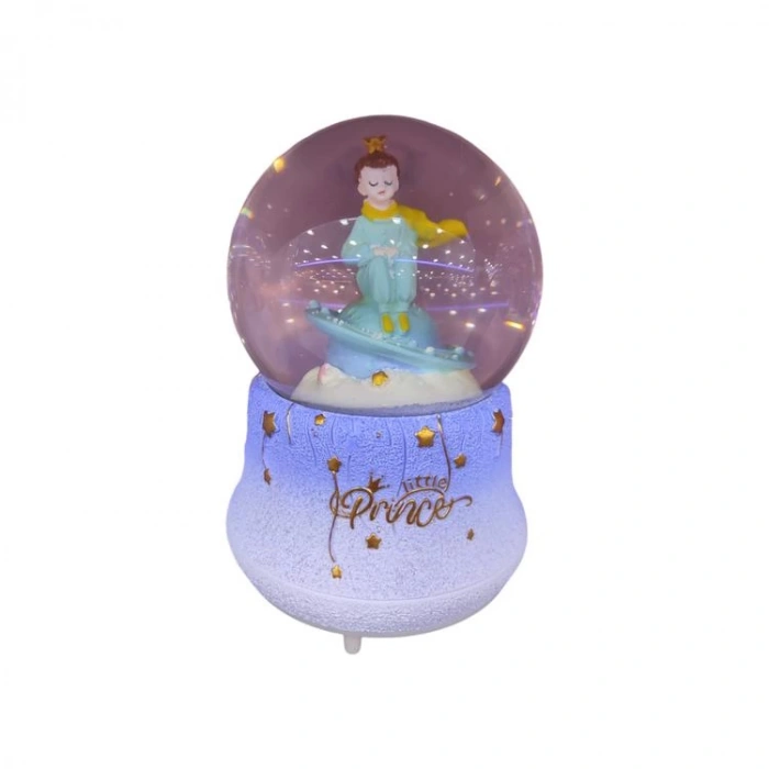 CEREN HDY0218 ORTA BOY HEDİYELİK MÜZİKLİ IŞIKLI KAR ATAN KAR KÜRESİ (PİLLİ) KÜÇÜK PRENS