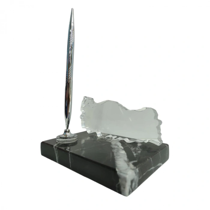 SADE HEDİYELİK MERMER TABAN KRİSTAL TÜRKİYE HARİTASI NO:215