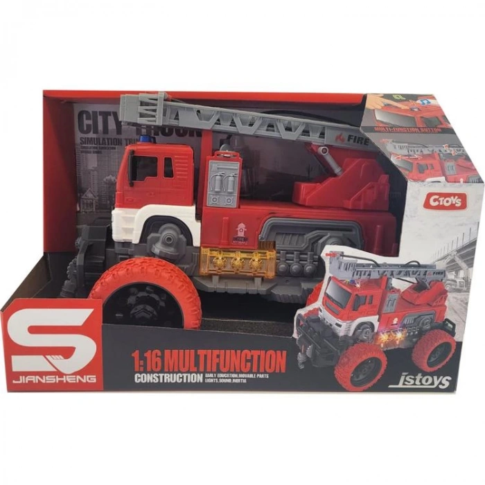 CTOY-JS109S JIANSHENG MERDİVENLİ PİLLİ IŞIKLI SESLİ SU ATAN İTFAİYE ARACI 3+