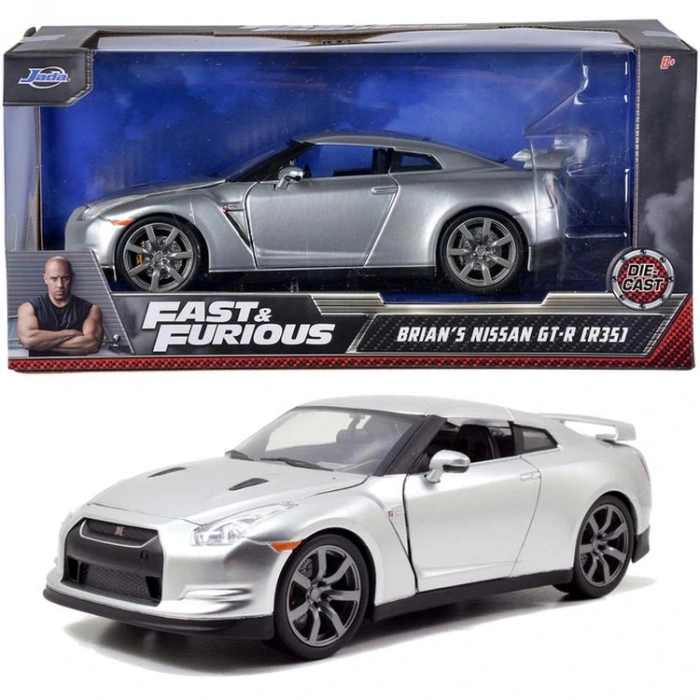 SİMBA JADA 3203038 FAST & FURIOUS 1:24 BRIANS NISSAN GT-R DIE CAST METAL ARABA KUTULU 8+