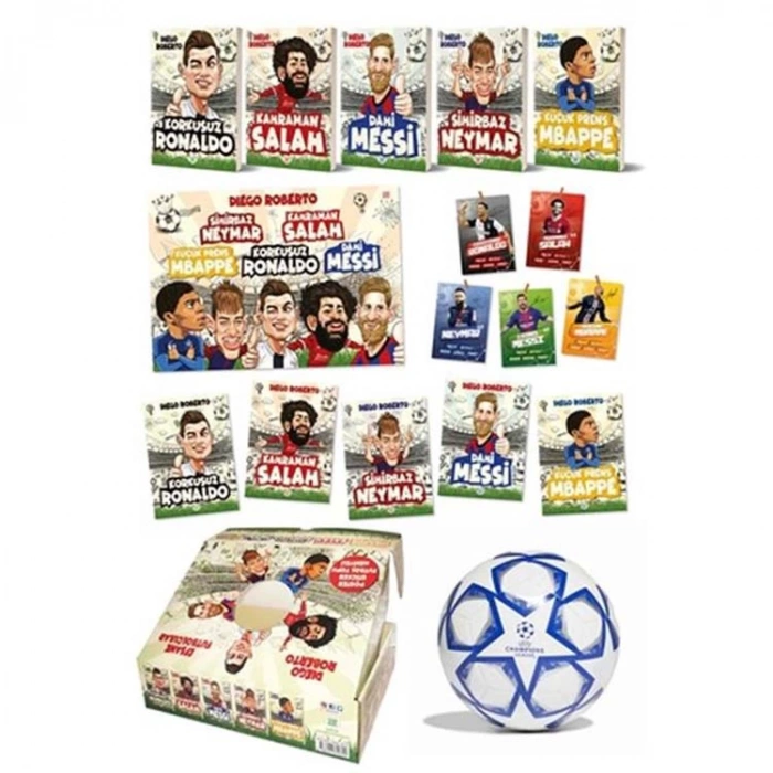 EFSANE FUTBOLCULAR KUTULU SET (5 KİTAP TAKIM-FUTBOL TOPU HEDİYELİ)