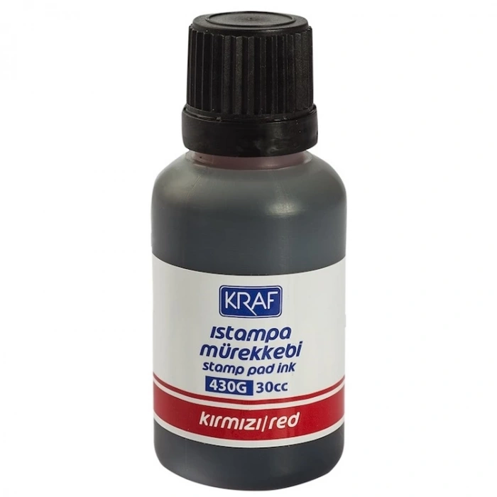 KRAF 430G ISTAMPA MÜREKKEBİ 30cc KIRMIZI