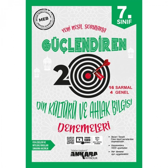 ANKARA 7.SINIF 20 GÜÇLENDİREN DİN KÜLTÜRÜ DENEMELERİ