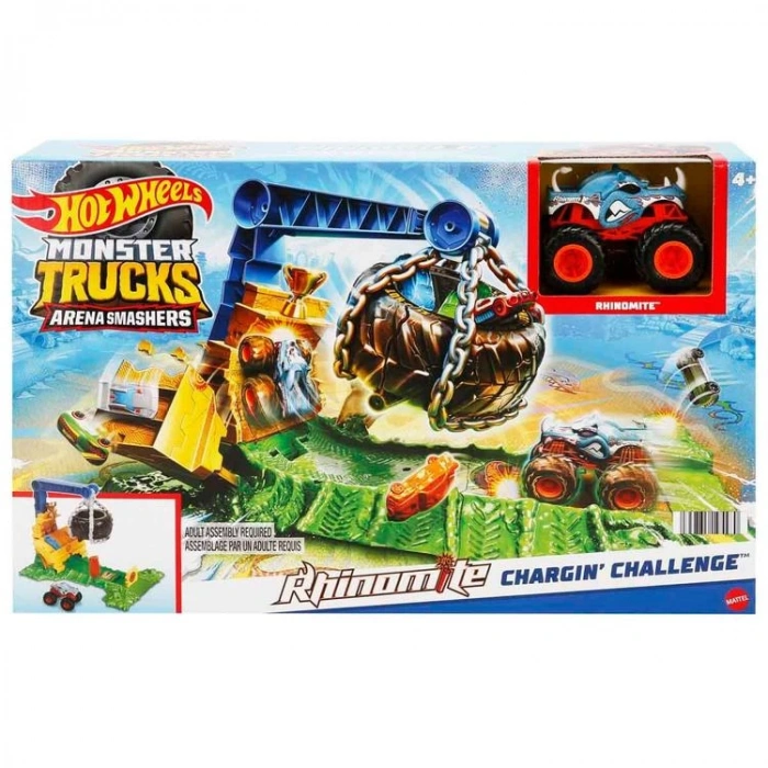 HOT WHEELS HTP18 MONSTER TRUCK ARENADA RHİNOMİTE MÜCADELESİ 4+