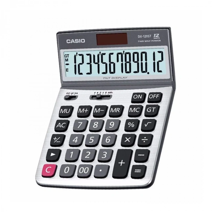 CASIO DX-120ST 12 HANE OYNAR BAŞLI MASAÜSTÜ HESAP MAKİNESİ