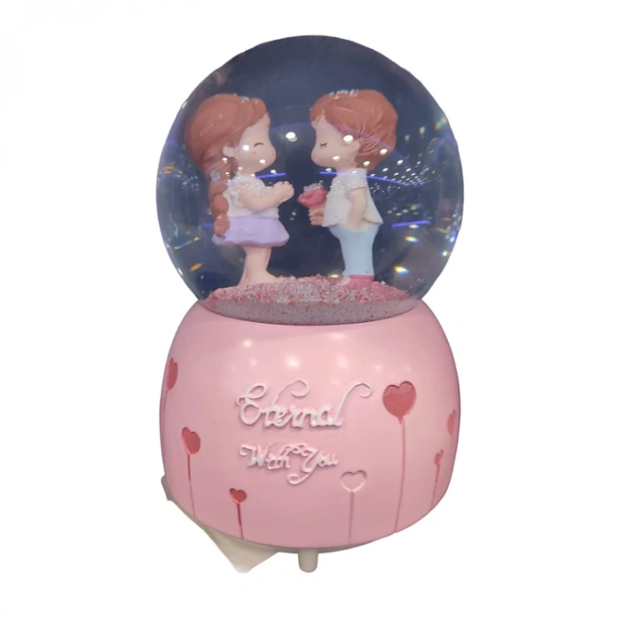 MOTTO MTT-1968 PİLLİ IŞIKLI MÜZİKLİ ÜFLEMELİ KAR KÜRESİ BÜYÜK BOY -  ETERNAL WITH YOU