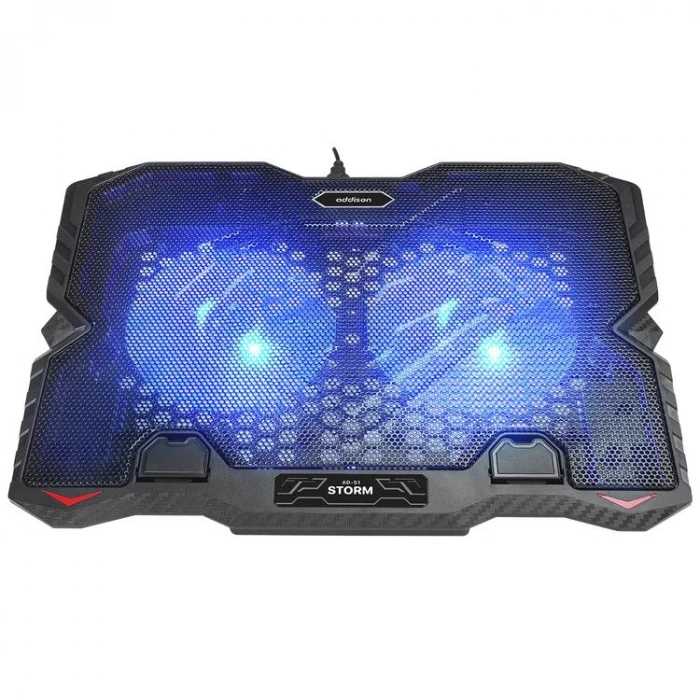 ADDİSON AD-S1 STORM MAVİ LED IŞIKLI  2 FANLI 2 USB DC SV 125x125x20mm NOTEBOOK SOĞUTUCU