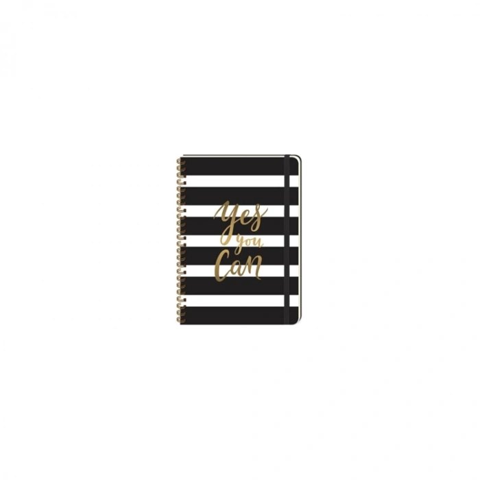 KESKİN A5 SPİ.SERT KAPAK ÇİZGİLİ DEFTER 80yp.DAILY NOTES MUSE-YES YOU CAN