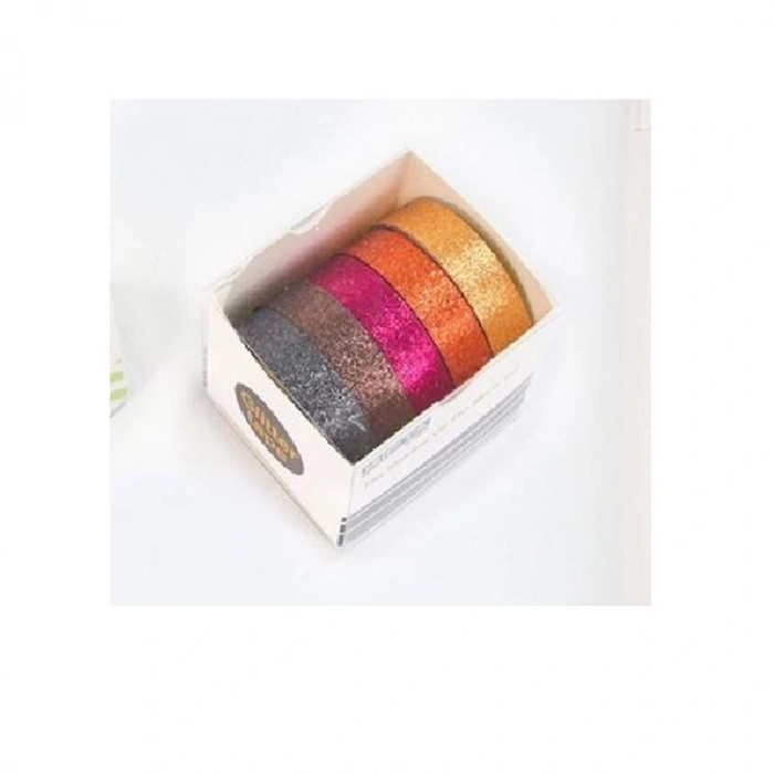 GIPTA K8913 GLITTER TAPE RENKLİ BANT 5Lİ KUTULU - 1.5 MMX2M