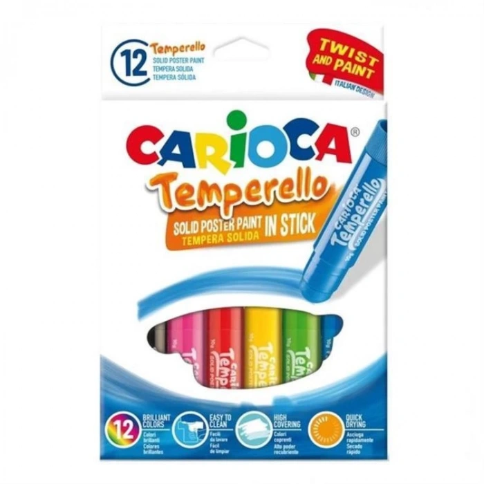 CARIOCA 42738 TEMPERELLO STICK POSTER BOYA KALEMİ 12 RENK