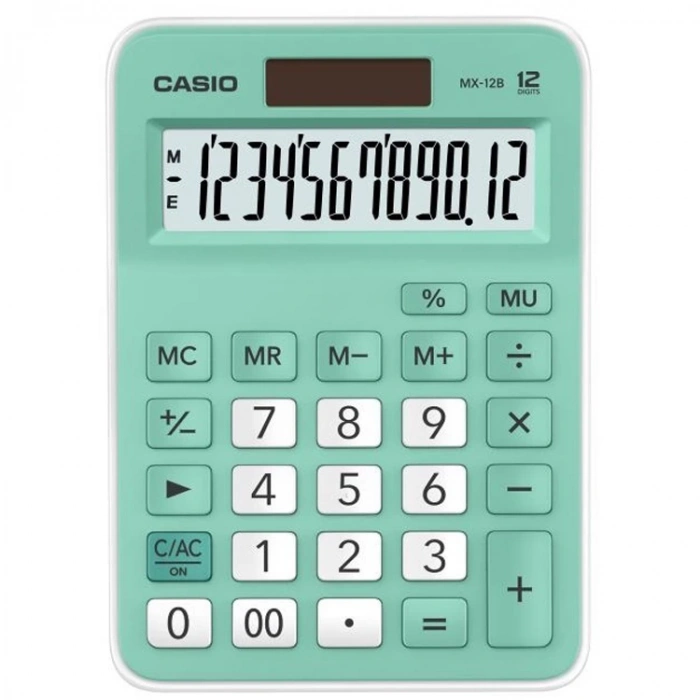 CASIO MX-12B-GN 12 HANE MASAÜSTÜ HESAP MAKİNESİ - YEŞİL