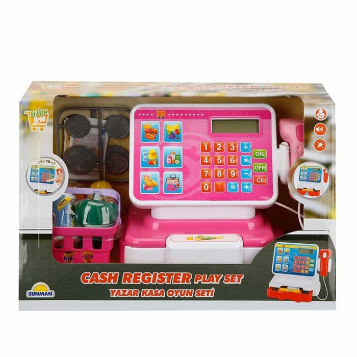 SUNMAN 6145  IŞIKLI VE SESLİ MODERN MARKET YAZAR KASA OYUN SETİ