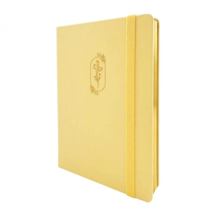 VICTORIAS JOURNALS 1655 BUJO VEGAN DERİ 14X21 160gr.96YP. ÇİZGİLİ DEFTER SARI