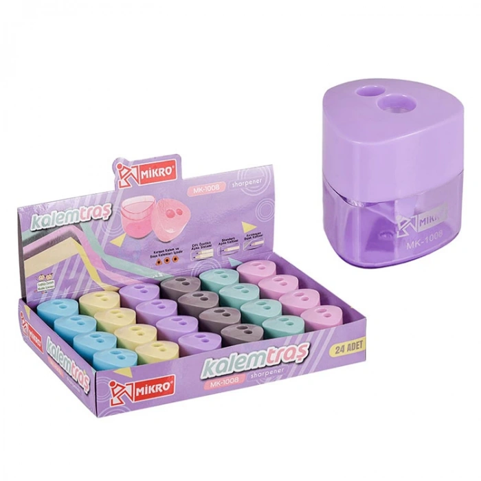 MİKRO 1008 ÜÇGEN ÇİFT DELİKLİ KALEMTRAŞ