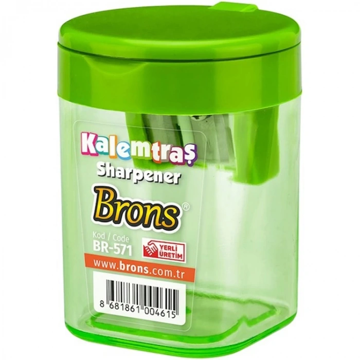 BRONS BR-571 HAZNELİ KAPAKLI ÇİFT DELİKLİ SİLİNDİR KALEMTRAŞ