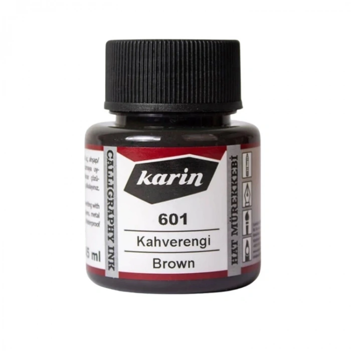 KARİN HAT MÜREKKEBİ KAHVERENGİ 601 45ml.