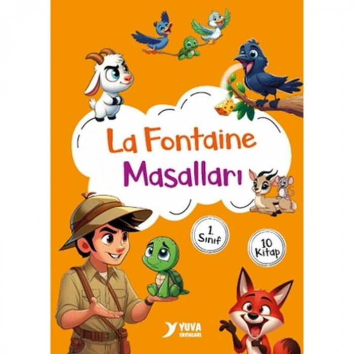 LA FONTAINE  MASALLARI 10 KİTAP SET + SORU KİTABI  ( 1. SINIFLAR İÇİN)