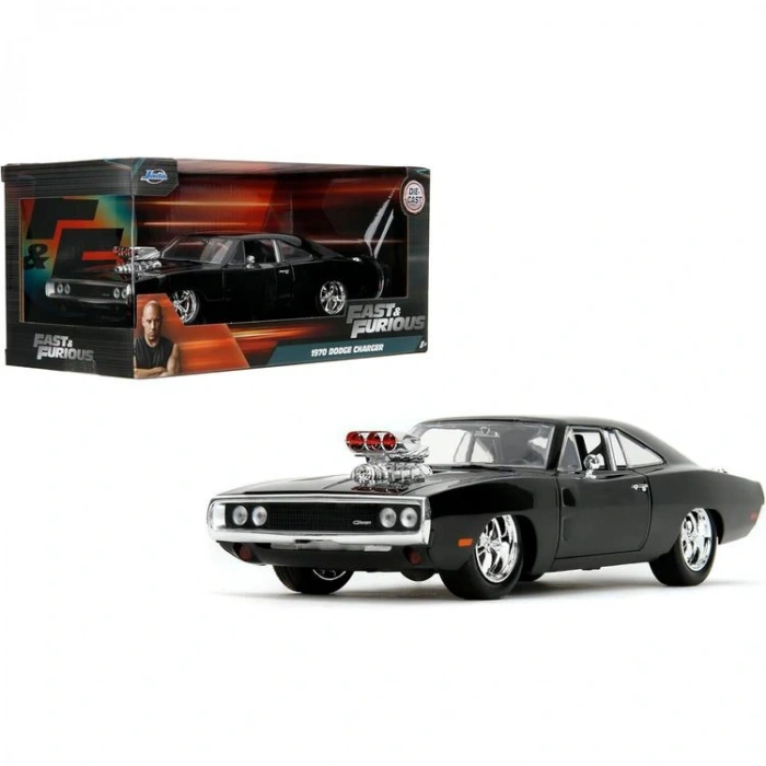 SİMBA JADA 3203091 FAST & FURIOUS 1:24 1970 DODGE CHARGER DIE CAST METAL MODEL ARABA KUTULU 8+