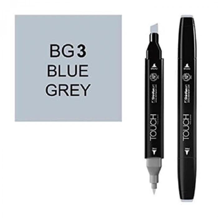 TOUCH TWIN BG-3 ÇİFT UÇLU MARKER BLUE GREY
