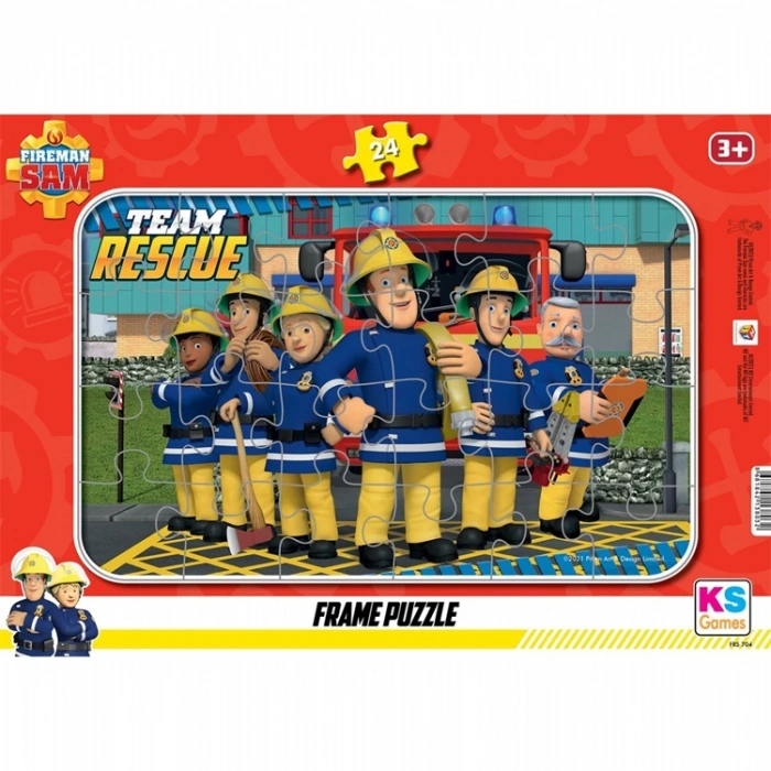 KS GAMES FRS 704 FIREMAN SAM FRAME YAPBOZ/PUZZLE 24 PARÇA  3+