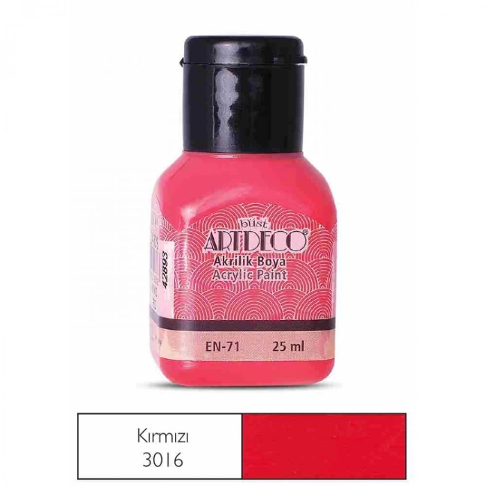 ARTDECO AKRİLİK BOYA 25 ML. KIRMIZI Y-070A-3016