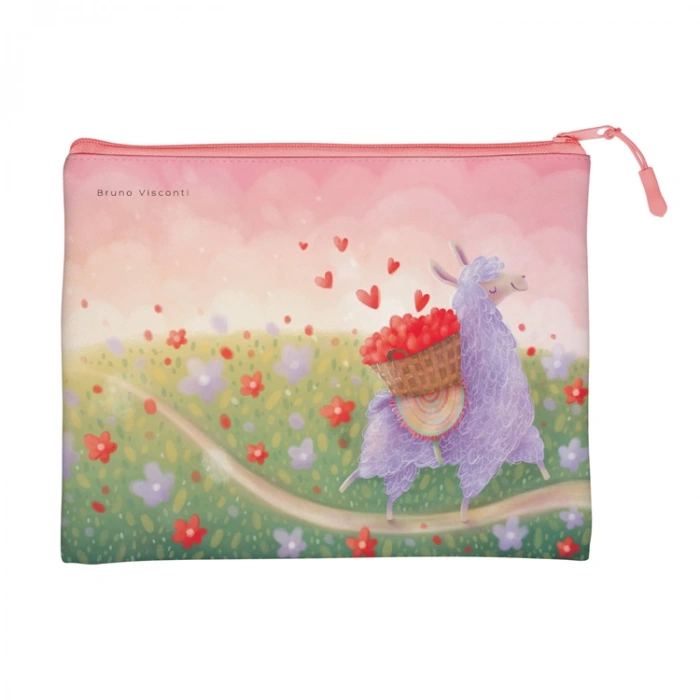 BRUNO VISCONTI 14-002/10 DESENLI FERMUARLI DOSYA VEGAN DERİ 26x20cm