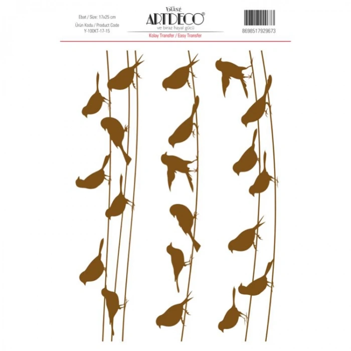 ARTDECO KOLAY TRANSFER 17X25CM DESEN NO:15