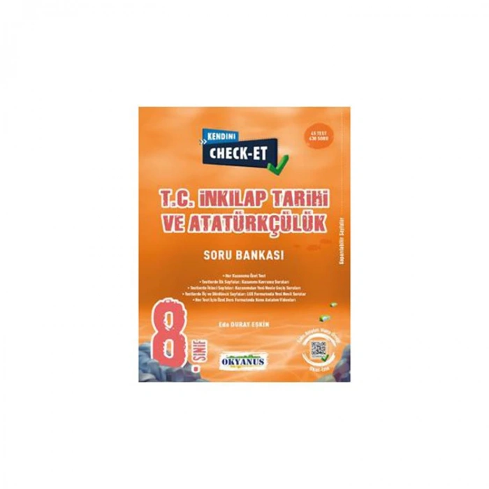 OKYANUS 8.SINIF KENDİNİ CHECK ET T.C. İNKILAP TARİHİ VE ATATÜRKÇÜLÜK SORU BANKASI